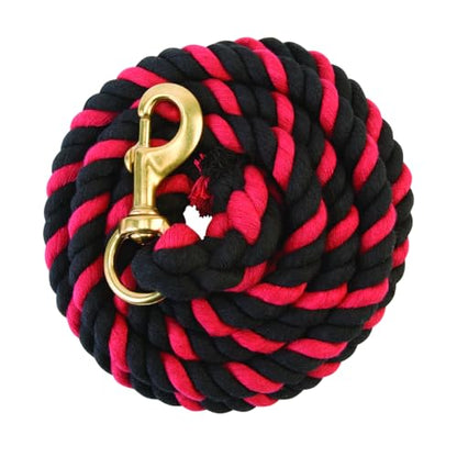 Weaver Equine Cotton Lead Rope with Brass Plated 225 Snap, 5/8" x 10'