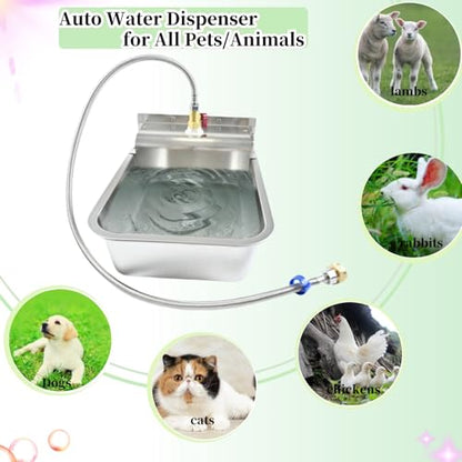 Small Automatic Dog Water Dispenser 9L,Self Filling,Anti Tip
