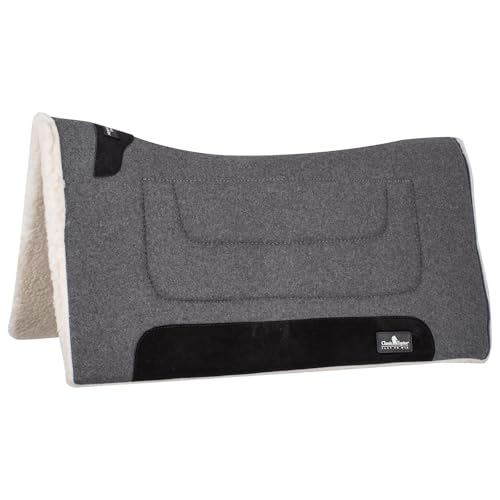 Classic Equine Performance Trainer Saddle Pad, Felt Top, Grey