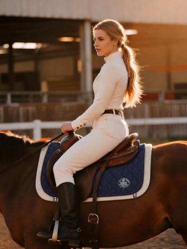 Harrison Howard Western Saddle Pad Liner, Thin Wool Felt Under Pad with Spine Cutout, Shock Absorbing Sweat Barrier - color: Light Tan, size: 32"Lx32"W-7mm Thick