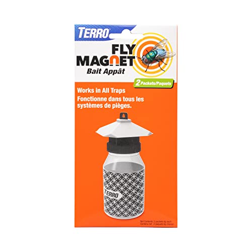 TERRO Fly Magnet Replacement Bait for T380-20 Fly Magnet Trap Attractants - Attract and Trap Flies - Bait for House, Barn, and Bottle Flies - T382, Includes 10 Packs (20 Total) Baits