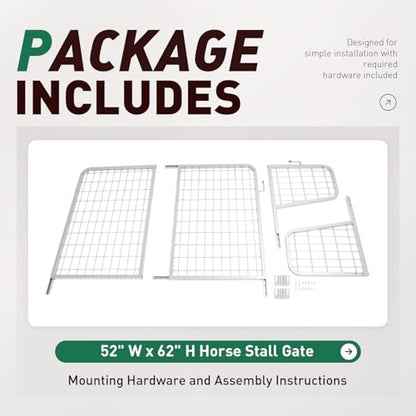 52" W x 62" H Horse Stall Gate for Livestock Enclosures