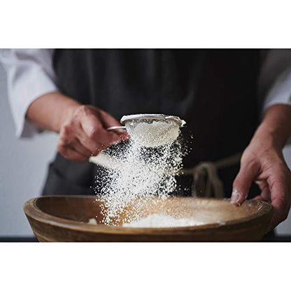 HIC Kitchen Fine Mesh Strainer With Helper Handle, 18/8 Stainless Steel, 3.75-Inch, For Sifting, Straining, And Draining Fruits, Vegetables, And Sauces - size: Mesh, 3.75-Inch