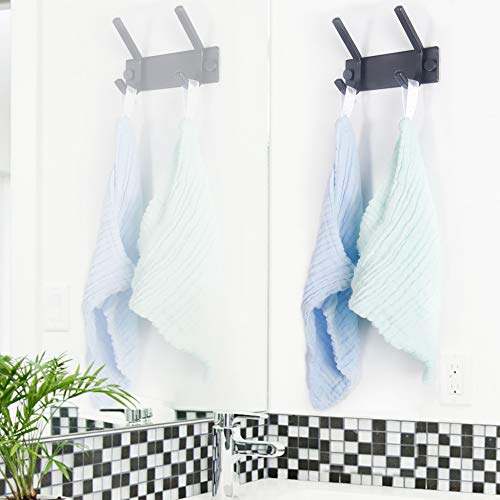 WEBI Coat Rack Wall Mounted,2 Coat Hooks for Hanging Coats,Hook Rack Hook Rail Coat Hanger Wall Coat Rack with Hooks for Clothes,Jacket,Black - size: 2 Hooks