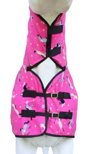 Challenger Horse Polar Fleece Cooler Exercise Blanket Wicks Moisture 43EE01N - color: Pink Pony, size: 84 inches