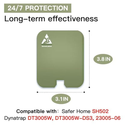 36 Pcs Sticky Refill Glue Cards, Compatible with Safer Home SH502, Dynatrap DT3005W-DS3, DT23005-06, Targets Moth, Fly, Mosquito, Gnat and More, Safe and Super Sticky (Matcha Green) - color: Matcha Green