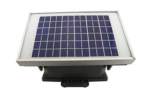 Solar 12 Volt Battery Fence Charger | Powerful 6 Mile 12,000 Volt Low Impedance Electric Fence Charger | Solar Panel for DC Power, Battery included | 5 Year Warranty | Made in the USA