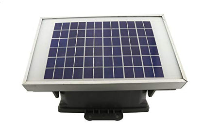 Solar 12 Volt Battery Fence Charger | Powerful 6 Mile 12,000 Volt Low Impedance Electric Fence Charger | Solar Panel for DC Power, Battery included | 5 Year Warranty | Made in the USA