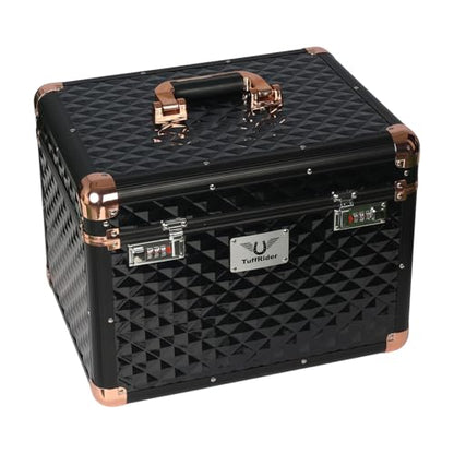 TuffRider Aluminium Diamond Grooming Box-Black - color: Black