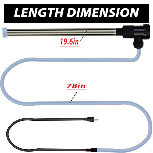 3500W 240V 316 Immersion Water Heater with Wi-Fi, Timer, and Temperature Control – Portable Submersible Heater Suitable for Spa, Above-Floor Swimming Pools, Inflatable Pools, Hot Tubs, and Bathtubs