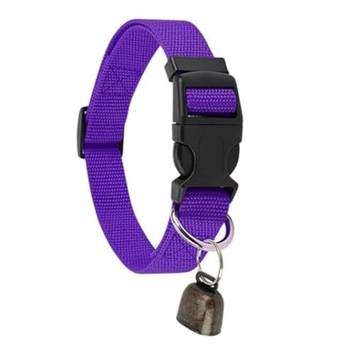 Goats Harness Reflective Portable Adjustable Goat Collar with Bell Quick Release Buckle Pet Collar Ranch(Purple) - color: Purple