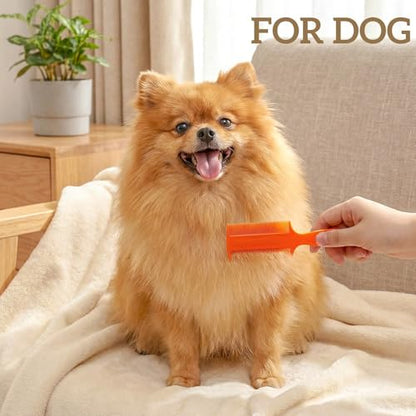 Pumtus 120 Pack Double Sided Fine Tooth Comb, 6 Color Plastic Pet Flea Tick Combs with Handle, Cat Dog Lice Treatment Comb, Hair Dandruff Removal Grooming Tool for Small Pet, Baby, Adult