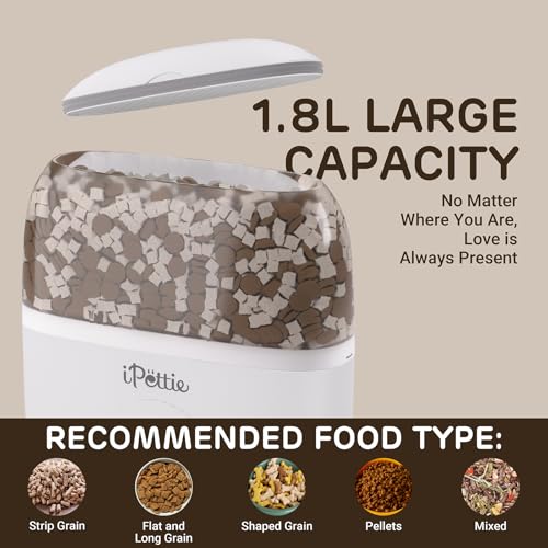 iPettie Smart WiFi Hanging Cage Feeder, Remote & Portion Control, 62oz
