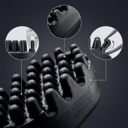 Large Size Black Rubber Curling Hair Brush Premium Twist Tool for Afro Curly Coiled 4C Hair Quick Easy Styling - size: Samll