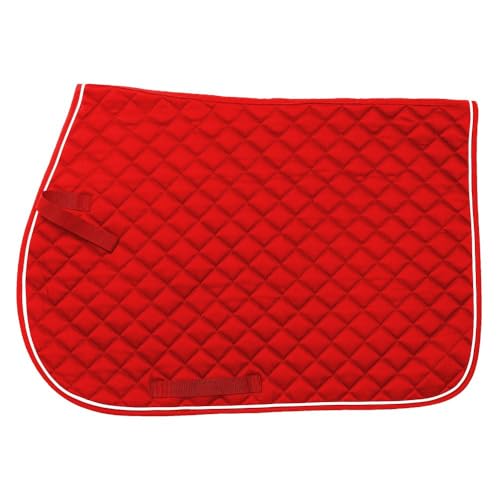 Tough 1 EquiRoyal Square Quilted Cotton Comfort English Saddle Pad - color: Red