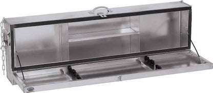 Weaver Livestock Galvanized Steel Hanging Show Box with Built-In Whip Holders, Chain and Hook, Grooming Storage for Cattle, Sheep, Swine, and Goat