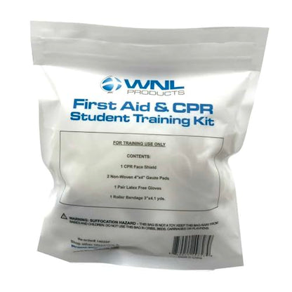 WNL Products 1402SF First Aid and CPR Training Kits for Students, 100 Pack