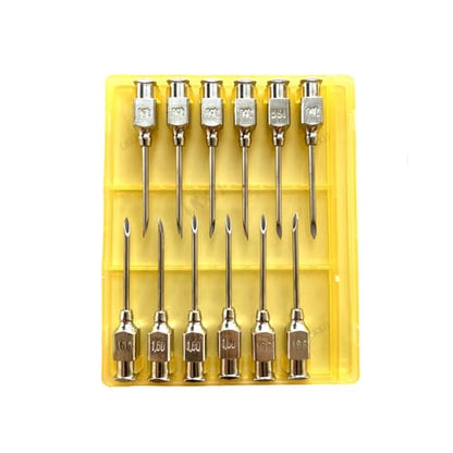 Veterinary Needles, Cattle Needle Poultry Injection Needles 12 Sticks,Suitable for Pigeons, Chickens, Ducks, Geese, Pigs, Sheep, Horses (16X25 16G) - color: 16X25 16G