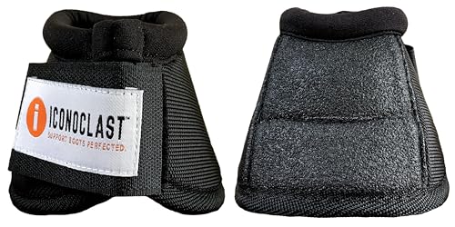 Iconoclast Horse Bell Boots Black XL - color: Black, size: XL