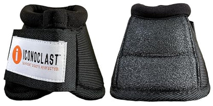 Iconoclast Horse Bell Boots Black XL - color: Black, size: XL