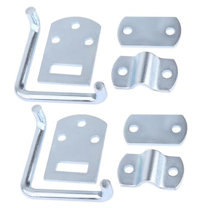 Stake Bed Latches Bracket Set, 2 Pack | Straight Side Gate Latch, For Utility Trailers, Stake Gates, Carports, Wooden Safety Racks, Trucks and Trailers, Heavy Duty