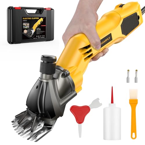SOARFLY Sheep Shears, 600W Heavy Duty Professional Electric Sheep Clippers, Livestock Haircut for Grooming Sheep Horses Alpacas Goats Thick Animals