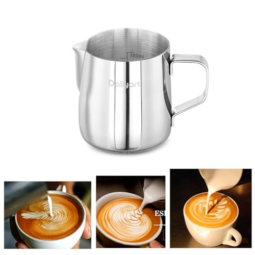 Dailyart Small Milk Frothing Pitcher 6.8oz/200ml Milk Steamer Cup - size: 6.8 Ounces