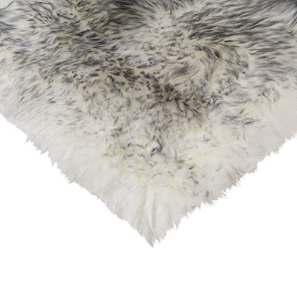 Natural Sheepskin Chair Pad, Non-Slip, Gradient Grey, 2 Pack - color: Gradient Grey, size: 2 Count (Pack of 1)