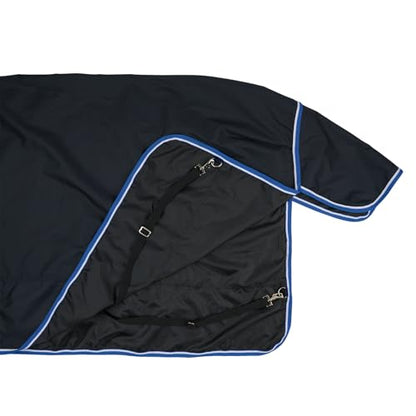 Horze Glasgow Waterproof Turnout Blanket - 100g Lightweight Ripstop Winter - color: Black, size: 69 in