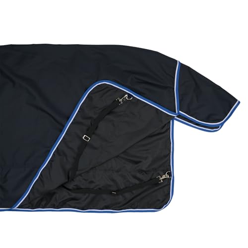 Horze Glasgow Waterproof Turnout Blanket - 100g Lightweight Ripstop Winter - color: Black, size: 69 in