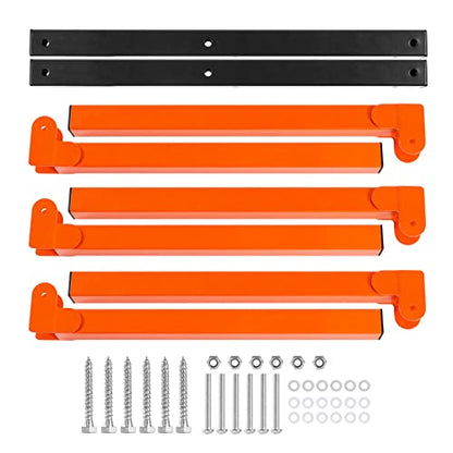 Ultrawall Wall Mount Wood Organizer and Lumber Storage Rack with 3-Level | Garage Metal Wood Storage Rack for Indoor & Outdoor Use, Orange 2 Pack - style: Industrial