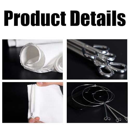 3Pcs Ultra Fine Mesh Strainer Bags, Fine Mesh Strainer with Handle, Reusable Cheesecloth Strainer for Coffee, Nut Milk, Butter, Wine, Juices (Small Size)