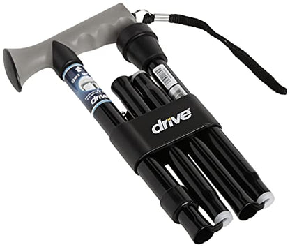 Drive Medical Walking Stick with Gel Grip Handle, Black