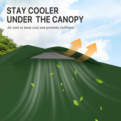 EAGLE PEAK 8x8 Pop Up Canopy Tent Easy Up Canopy Outdoor, Green - color: Green, size: 8x8