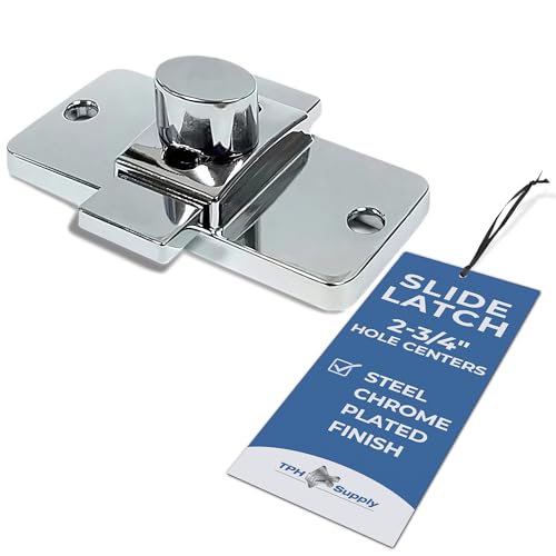 Chrome Finish 2-3/4 Surface Mount Slide Latch - color: Chrome