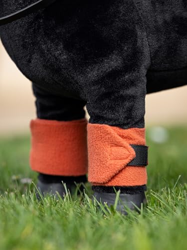 LeMieux Toy Pony Bandages for Toy Pony - Fleece - Simple Fastening - Suitable for Ages 3 Years + - Apricot - color: Apricot