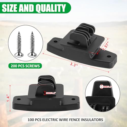 CNQLIS 100 Pcs Electric Fence Insulators for Wooden Post