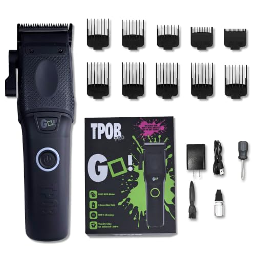 TPOB Professional Barber Hair Clippers (Black) - color: Black
