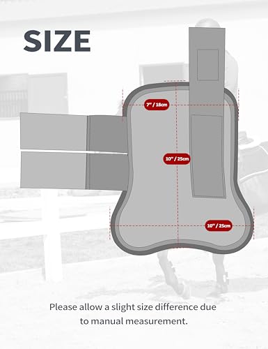 Tackmore 4/Pack Horse Splint Boots, Brushing Boots, Tendon Support Boots for Horses, Ideal for Arena/Trail/Competition - size: M