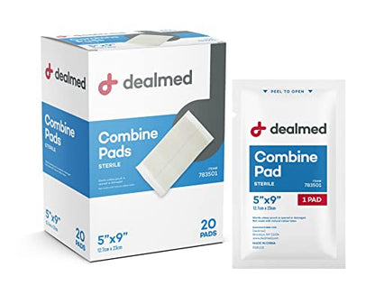 Dealmed Abdominal Combine Pads - Sterile Non Adherent 5 x 9 in - 20 Count - size: 5" x 9", style: Pack of 1