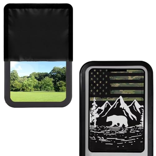 American Flag Mountain Print RV Door Windows Shade Universal Travel Trailer Sun Shade 17.3"x 26" Inches RV Entry Door Window Shade RV Blackout Shades Sunproof Keep Car Cool - color: American Flag Mountain