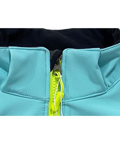 M2C Boys Girls Hooded Windbreaker Fleece Lined Softshell Jacket - color: Arctic Blue, size: 5T