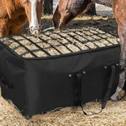 Hay Bags for Horse Heavy Duty Oxford Hay Bag Extra Large | Horse Feeding Supplies Waterproof Tote with Top Slow Feed Design for Barn Stable