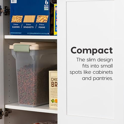 IRIS USA Dog Food Storage Container, Up to 13 lbs, Almond, Made in USA - color: Almond, size: 13 lbs