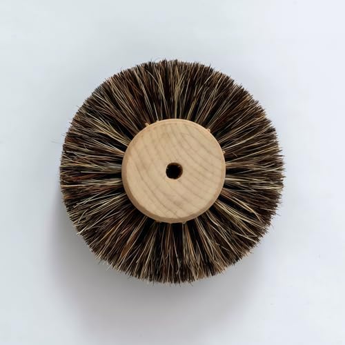 2-Piece Set of Horsehair Brushes, polishing Wheels, Woodworking Furniture, Rotating Drilling Tools (Color: 2-Piece Horsehair Brushes)