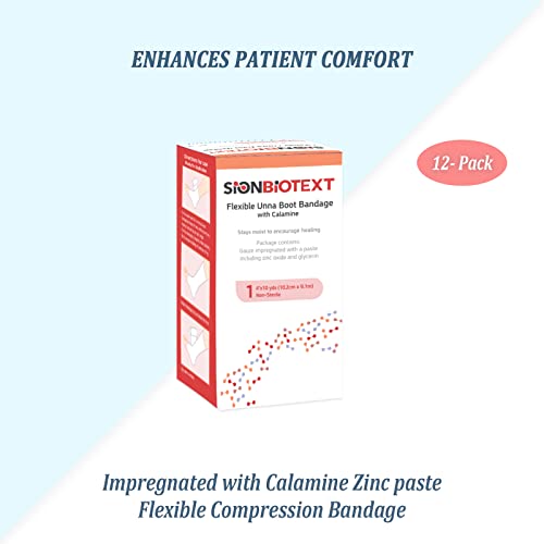 Flexible Unna Boot Fabric Bandages with Zinc and Calamine, First Aid Kit Emergency Supplies, Ankle Brace Compression Bandage Wrap, Wound Care Supplies, 4 Inches X 30 Feet - size: Pack of 12, style: 4" Zinc and Calamine