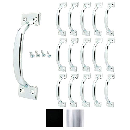 Litepak Premium Cabinet Handles 5-3/4" Kitchen Cabinet Drawer Pulls Furniture Barn Utility w Screws (15 Pack, Zinc Plated (Silver)) - color: Zinc Plated (Silver), size: 15 Pack