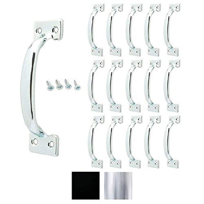 Litepak Premium Cabinet Handles 5-3/4" Kitchen Cabinet Drawer Pulls Furniture Barn Utility w Screws (15 Pack, Zinc Plated (Silver)) - color: Zinc Plated (Silver), size: 15 Pack