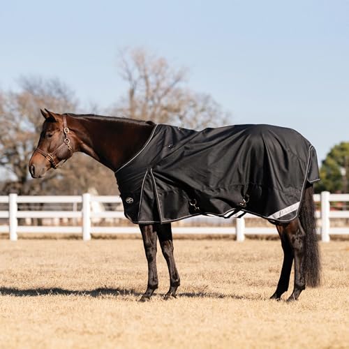 PROFESSIONAL'S CHOICE 1200D Ripstop Horse Turnout Rain Sheet - color: Black, size: 74"