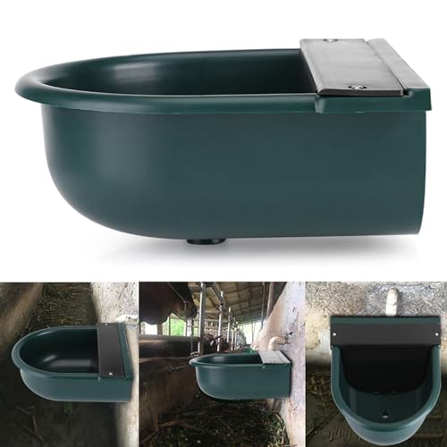 Ejoyous Automatic Water Troughs Livestock, Cattle Water Bowls Poultry Drinking Bowl Adjustable Water Level, for Sheep Goat Horse Dog Water Bowl Trough